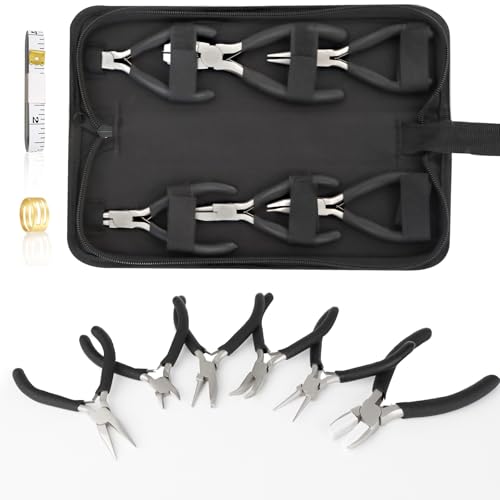 6 Pack Jewelry Pliers Set, Mini Pliers Set for Jewelry Making Bracelets
