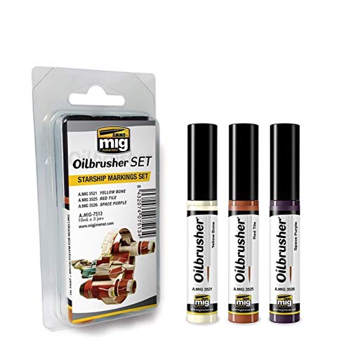 Ammo MIG-7513 Starship Markings Oilbrushers Set, Multicolour