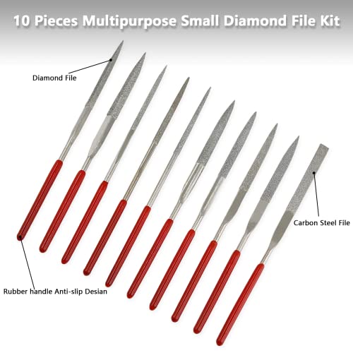 Litoexpe 10 Pieces Mini Needle File Set 3x140mm - size: 3x140mm Needle File
