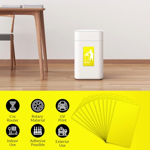 Laser Engraving Blank ABS Double Color Plastic Sheet (Yellow) - color: Yellow