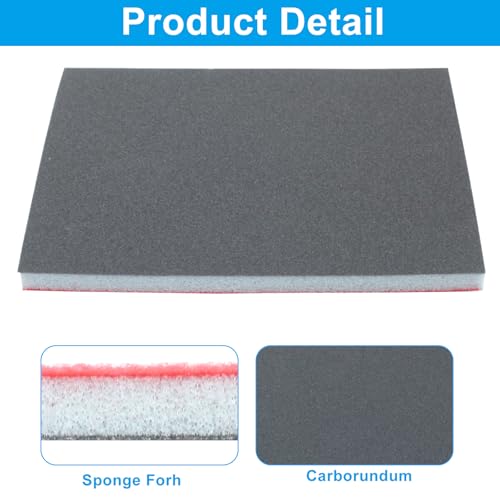 2000 Grit Sanding Sponge, 4" x 3", 20Pcs - style: 2000 Grit