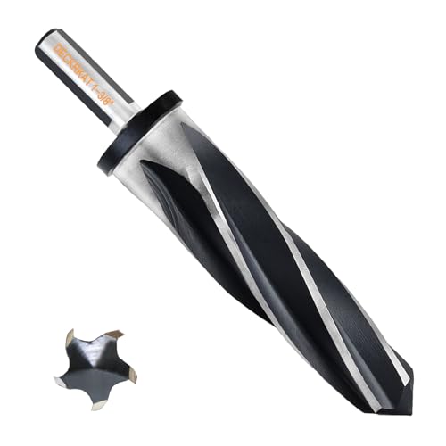1-3/8" Reamer Drill Bit for Metal, M2 HSS Taper Reamer for Steel, Alloy, Wood, Plastic to Align, Enlarge Holes – 5-Spiral Flutes,1/2" Non-Slip Shank, 35mm Car Reamer, Bridge Construction Reamer. - size: 1-3/8"