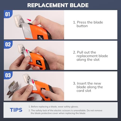 VLOXO Electric Scissors Replacement Blade Cardboard Cutter Blade
