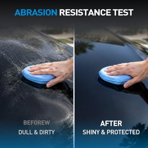 S SATC 6 Pack 5 Inch Microfiber Wax Applicator Pads, Foam Car applicator Pads with Finger Pocket for Car Detailing, Surface Polishing - size: 5 Inch 6 PCS