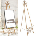 Gold Easel Stand for Sign, Heavy Duty Adjustable Metal Display Easel