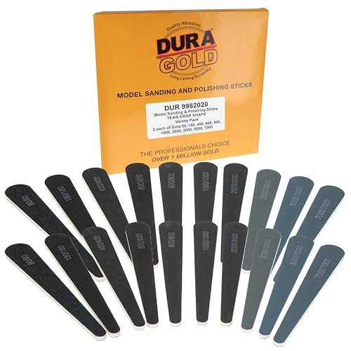Dura-Gold Sanding Sticks & Polishing Sticks for Plastic Models, Water Drop