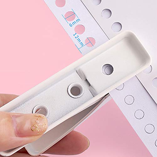 Single Hole Puncher, 1/4" Hole, 20 Sheet Capacity, Ivory White, 1 Pack - color: Ivory White