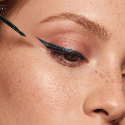 Palladio Liquid Eyeliner, Black Shimmer, Highly Pigmented, Waterproof, Smear-Proof, Includes Easy G Wand Applicator - color: Black Shimmer