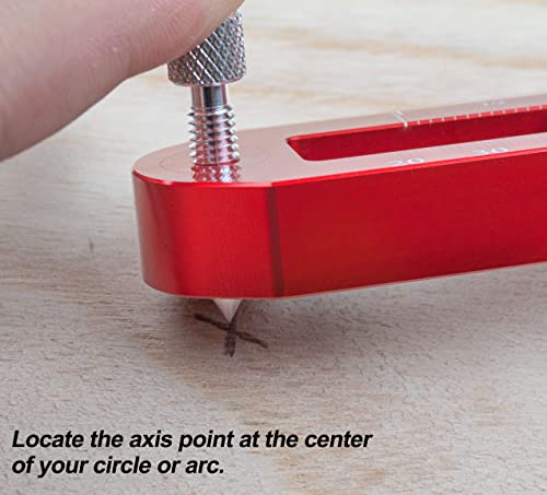 Mini Pocket Compass Scriber, Woodworking Arc Drawing Ruler - style: Pocket Compass - 1" – 7" Range