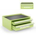 WORKPRO 12.5" Mini Metal Tool Box with 2 Drawers - color: Macaron Green
