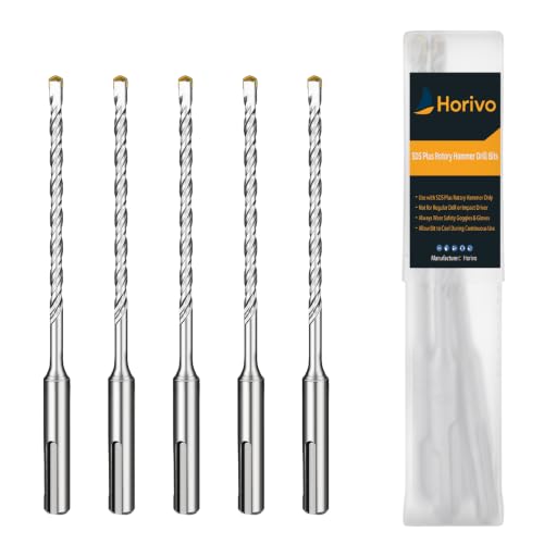 3/16" x 6" 5-Pack SDS-Plus Heavy Duty Carbide Concrete Drill Bits - size: 3/16" x 6"