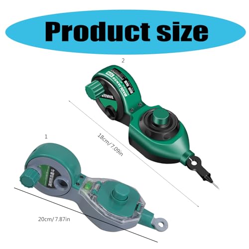 UncleS Inks Scriber Line Marker Tool With Easy Manual Winding High Precisions Line Tool For Woodworking And Bricklaying Build In Sponges