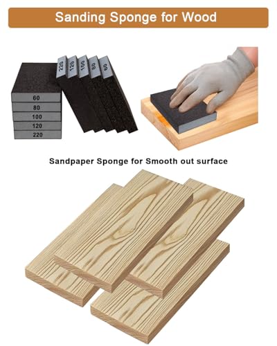 Sanding Sponge 60 Grit Sanding Block - 10Pcs Drywall Sanding Block for Wood - size: 60 Grit