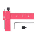 Hilitand Equidistant Parallel Scriber, Sturdy Aluminium Alloy with Tool Steel Engraving Needle for Gundam Model Building, Adjustable T Square Marking Ruler (Red)