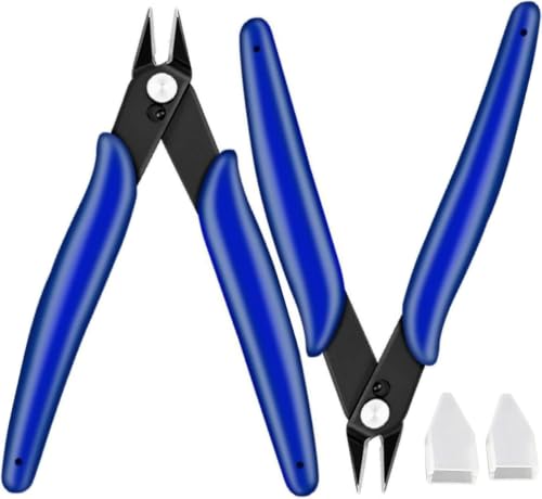 2-Pack Micro Flush Cutters, Wire Cutter, Craft, Jewelry, Electronics