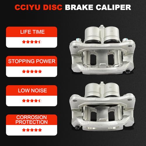 cciyu Front Left & Right Disc Brake Calipers With Bracket 18B5026A 18B5027A - size: Front[18B5026A+18B5027A]