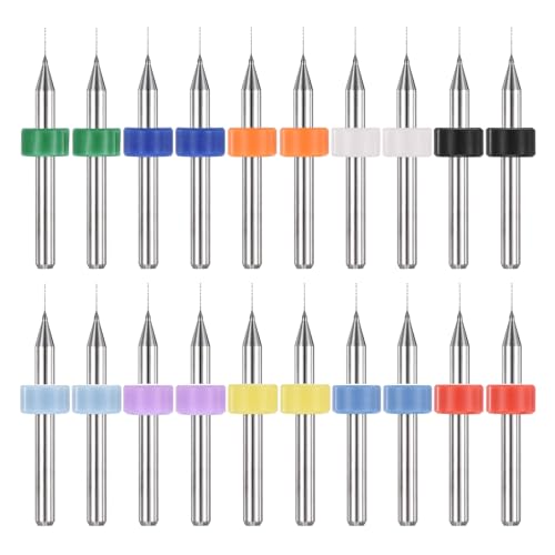 PATIKIL 20 Pack 0.2mm Micro Drill Bits Carbide Tungsten Steel - size: 0.2mm