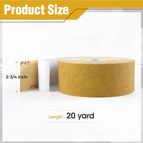 40-Grit 2-3/4in x 20 Yards Longboard Sandpaper Roll PSA Sandpaper - size: 40 Grit