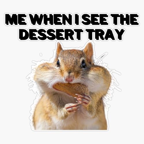 me When i See The Dessert Tray Sticker Decal Car Window Water Bottle 5"