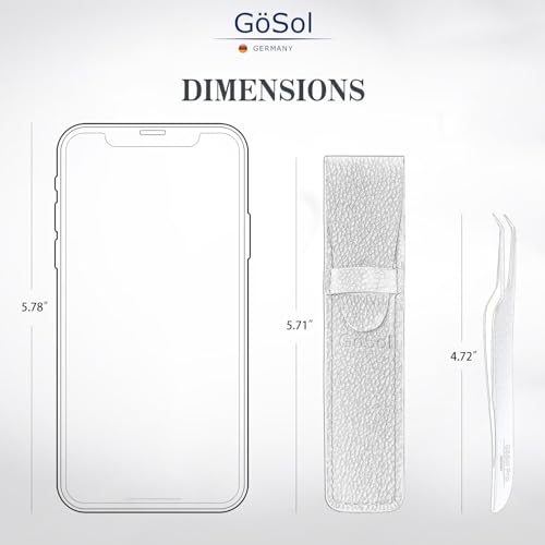 Pro Blackhead Tweezers, Precision Slant Tip for Blackhead Extraction - color: Black Leather Case