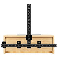 Aluminum Cabinet Hardware Jig Cabinet Handle Template for Knob Door Drawer - color: Black
