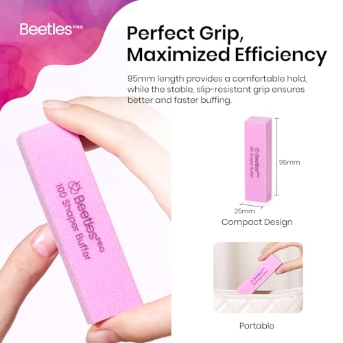 Beetles Pro Nail Buffer Sanding Block 50 Pcs 180 Grit Polisher Buffing File - color: G-white-10