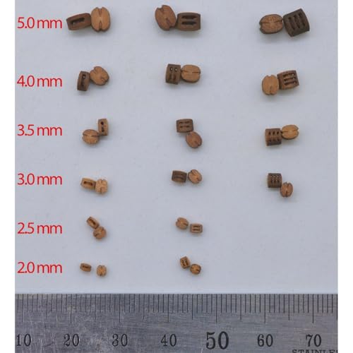 Model Shipways Beautiful Blocks 1 Sheave Wood Block 20 Pack (2.5mm) - size: 2.5mm