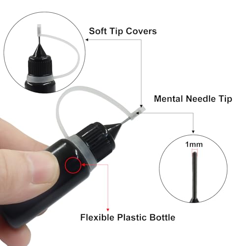 10ml Precision Tip Applicator Bottles, 10 Pcs - size: 10ml