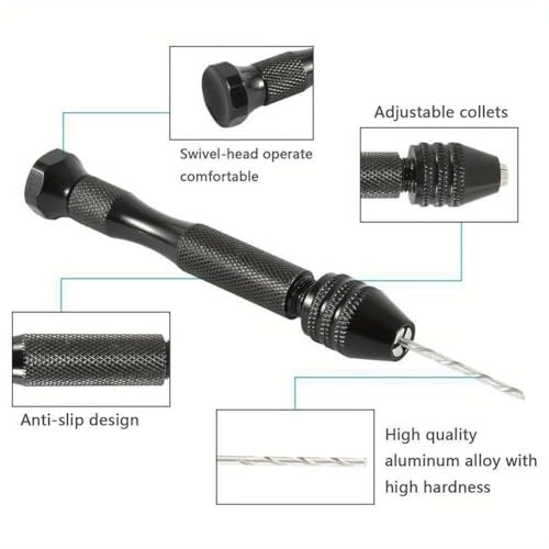 36Pcs Micro Hand Drill Bits Set – Pin Vise PCB Mini Twist Drill Tool for Jewelry, Wood Craft & DIY Sculpture