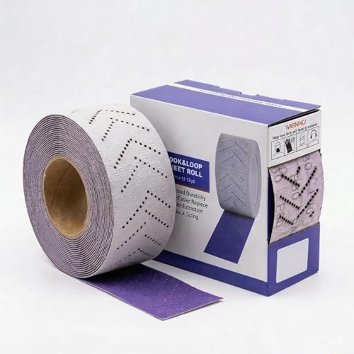 220 Grit Hook and Loop Purple Ceramic Sandpaper Roll, 2-3/4" x 13 Yard Longboard Sand Paper, Wet Dry Continuous Roll for Auto, Wood, Metal - style: 220 Grit