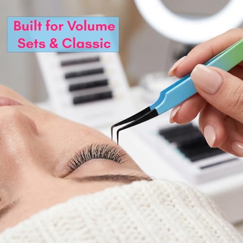 90 Degree Boot Lash Tweezers for Volume Fans - color: Cectweezer-05