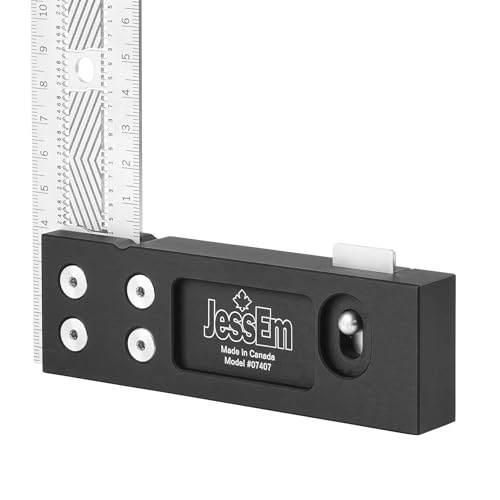 JESSEM 200mm Metric Stainless Steel Precision Square - Durable, Accurate, Premium Tool for Woodworking & Metalworking