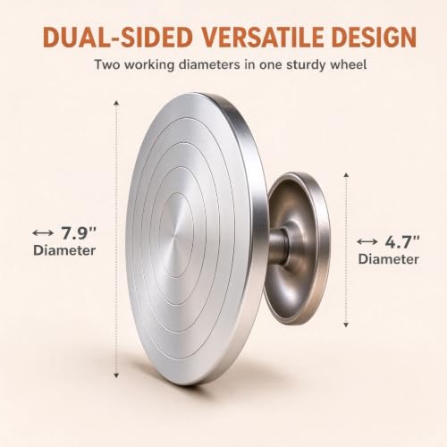 Feqsky 7.9 in Double Sided Pottery Banding Wheel Sculpting Clay Turntable