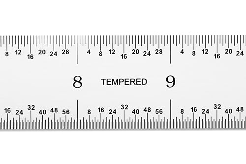 PEC Tools Metal Ruler, 12"/300mm, Made in USA - color: Carbon Steel-Rigid, size: 12"/300mm