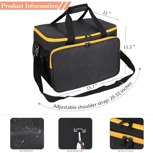 Carry Bag Compatible with DEWALT 20V MAX Circular Saw DCS391B/DCS565B/DCS574B/DCS570B/DCS573B Portable Storage Bag for Skil 5280-01 15 Amp 7-1/4 Inch Circular Saw,with Pockets(Case Only)
