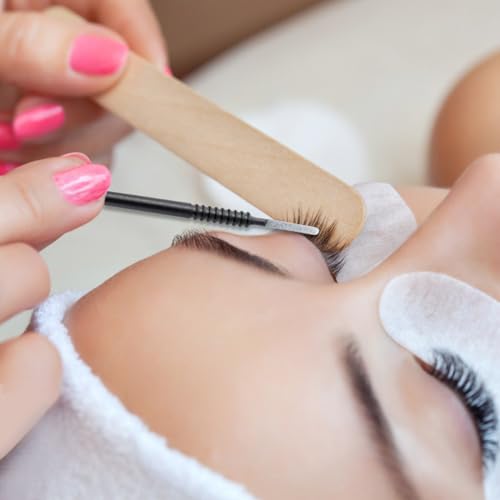 100 Pack Disposable Micro Brush Applicator Swabs for Eyelash Extension Lash Extensions - Suitable for Cosmetic Cleaning and Applying (Black)
