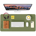 Non-Slip Leather Desk Pad Protector Mouse Mat, Avocado Green 31.5x15.7 in - color: Avocado Green, size: 31.5" x 15.7"