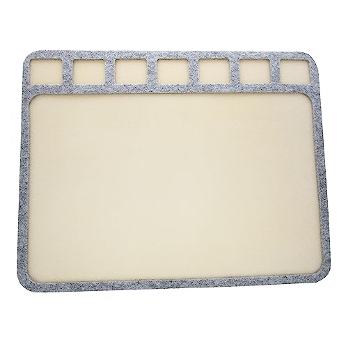 The Beadsmith Seed Bead Treasure Mat – 14” x 11” (35.6 x 27.9cm) – Soft Surface, 7 Compartments, Raised Border – Perfect for Working on Seed Bead Projects, Beading, Jewelry Making and DIY Hobbies - size: 14" X 11"