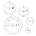 Imeepa 5PCS Clear Acrylic Circle Template Rulers for Quilting, 5 Sizes - size: Circle