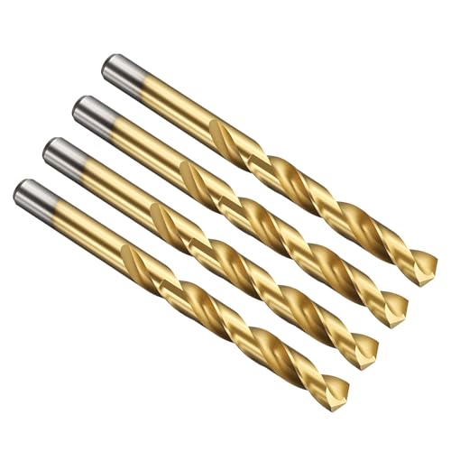 PATIKIL 11mm Drill Bit Jobber Straight Shank M2 TiN Coated 4Pcs - size: 11mm
