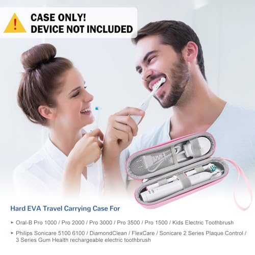 ProCase Toothbrush Travel Case for Oral-B & Sonicare -Pink - color: Pink