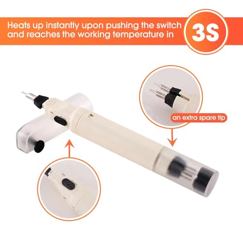 Noah Mini Hot Wire Cutter, Foam Cutter,Portable Hot Wire Cutter Pen for 3D Models,Ribbons,Ropes,Repair Plastic,White