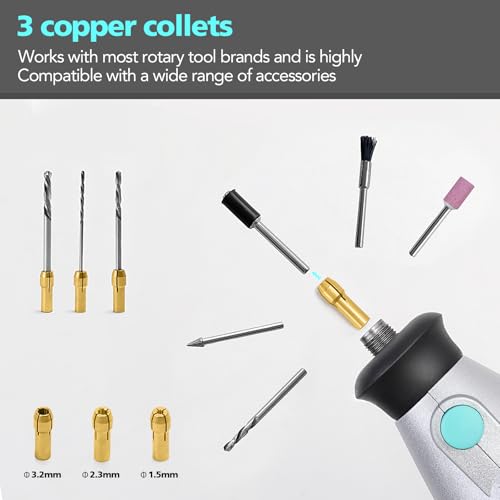 160W Rotary Tool Kit with 195pcs Accessories, Variable Speed, Corded Electric Multifunctional Tool For DIY Crafts, Wood Carving, 3D Printer & Jewelry Making Sanding, Polishing, Drilling