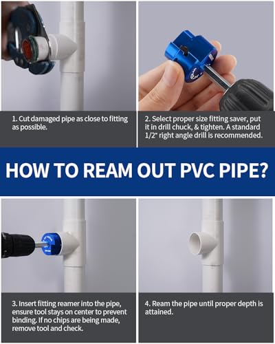 DAYDOOR 3/4'' PVC Pipe Reamer, 3/4-Inch PVC Fitting Saver - size: 3/4 Inch