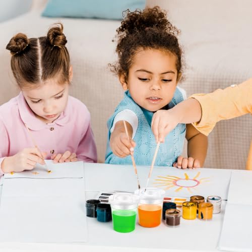 10 Pack No-Spill Paint Cups for Kids, Plastic Containers with Lids