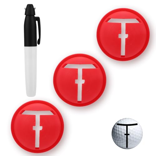 3pcs Golf Ball Marker Set, Golf Ball Line Marker Tool with Marking Pen