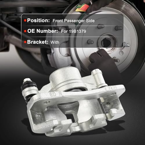 cciyu Front Right Disc Brake Caliper Assembly w/Bracket 19B1379 - size: Front Right[19B1379]
