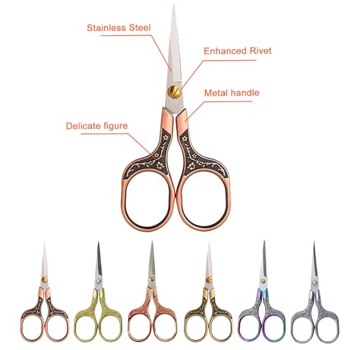 Mini Scissors Stainless Blade Metal Handle 2 Pack Office School Classroom Student Teacher Crafting Fabric Sewing Gift Wrapping All Purpose - color: 2 Pack Colorful