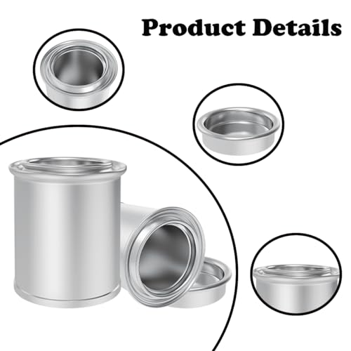 Empty Paint Cans with Lids(1/4 Pint),Touch Up Cup,1/2 Cup,24 Pack - color: 24 Pack