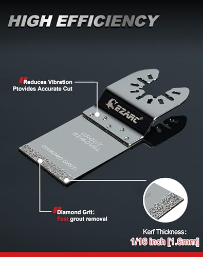 EZARC Diamond Oscillating Saw Blades for Grout and Mortar, 10-Pack - size: 10Pcs